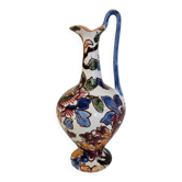 Gien faience miniature jug Renaissance hand-painted Circa 1970