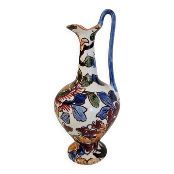 Faïence de Gien Aiguière miniature Renaissance peinte à la main Vers 1970