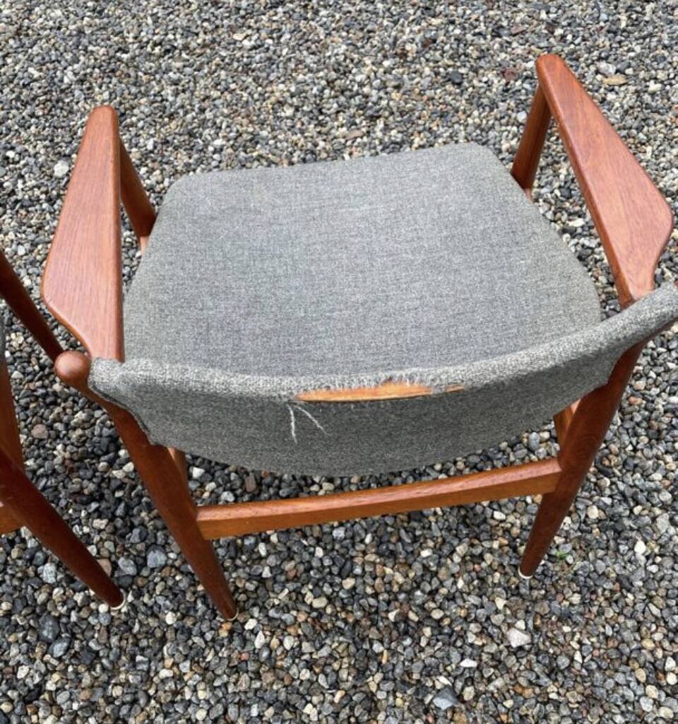 two model 62A armchairs designed by Arne Vodder for Sibast Møbler,