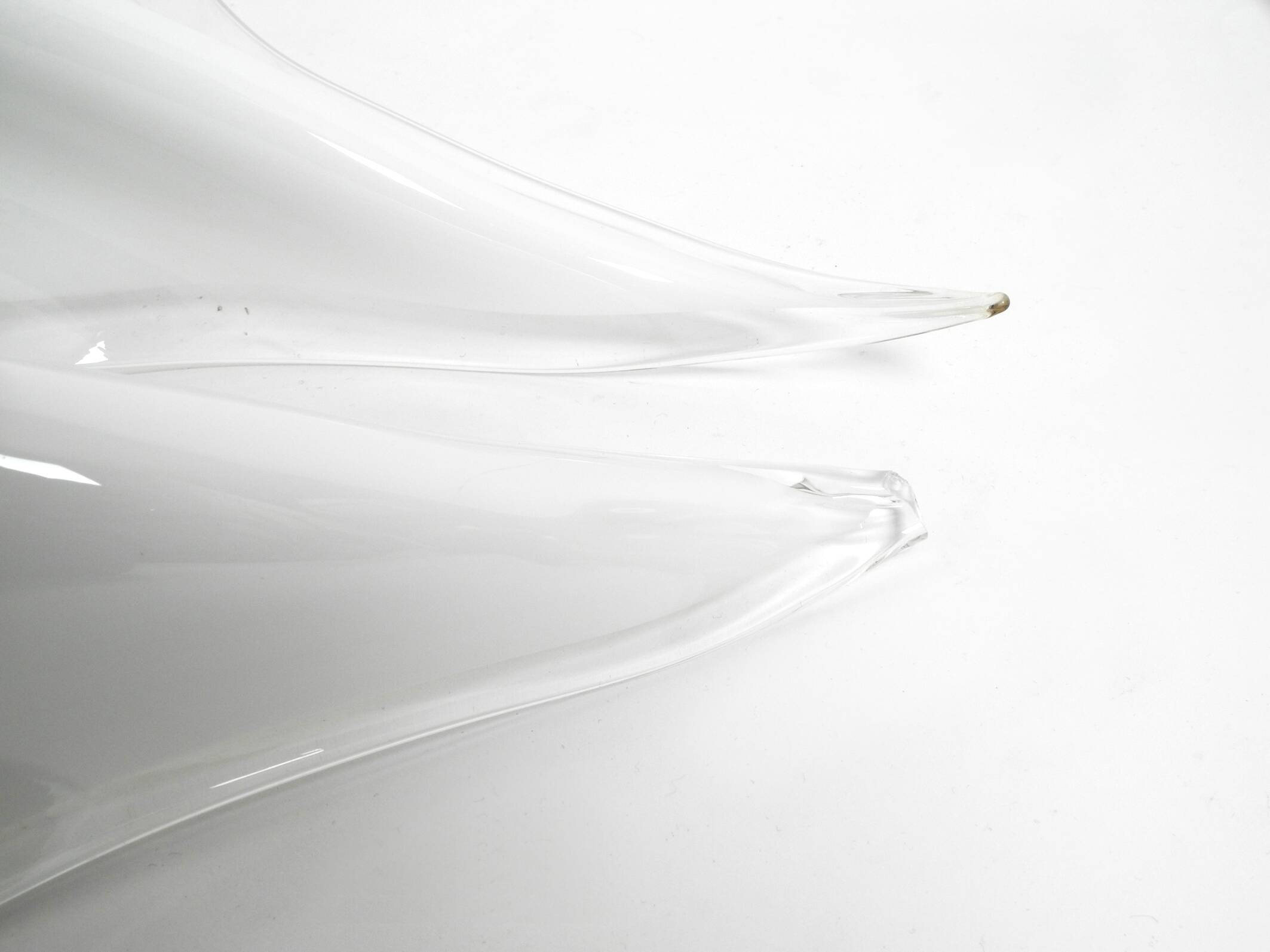 50s brass chandelier with white and transparent Murano glasses Franco Luce