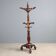 Antique coat rack in elm and maple, Italy, 19th century