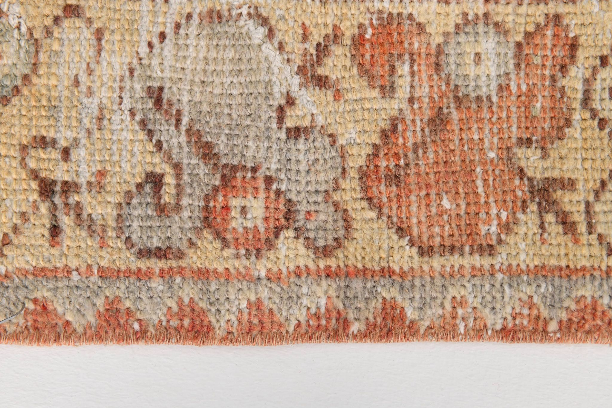 Red & Cream Vintage Persian Runner Rug, 86x265Cm