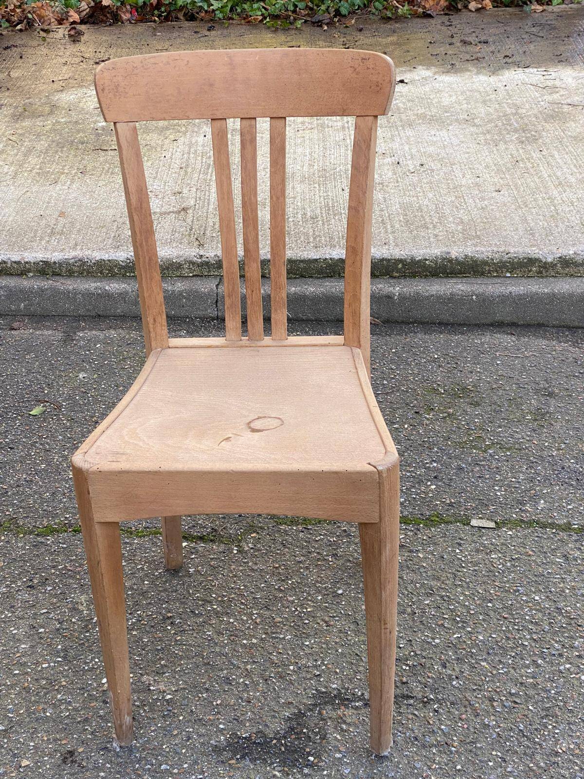 Scandinavian bistro chair in raw beech wood