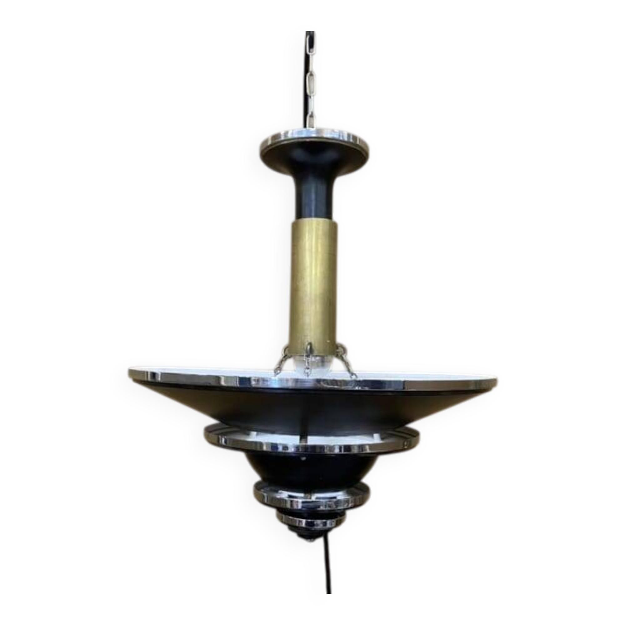 Vintage Art Deco ceiling light by Georges Halais, 1930.