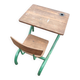 Vintage school desk, old cellar find.