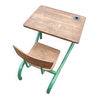 Vintage school desk, old cellar find.