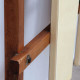 Italian wall coat rack with red cats, cream and hat rack, 1960