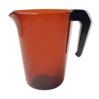 Amber glass pitcher