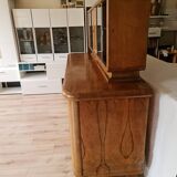 Buffet vaisselier Jindřich Halabala bois massif  noyer années  30-40