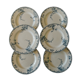Lot 6 plates flat iron earth K&G Lunéville passivelore series