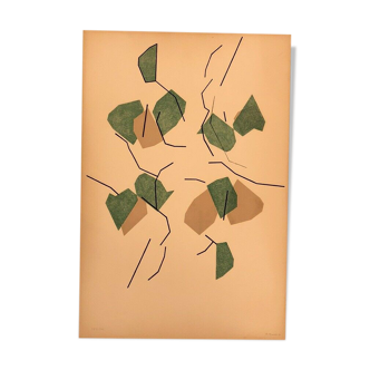 André beaudin, original lithograph, signed and numbered in pencil