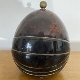 Antique Coconut Ice Bucket 50s Vintage