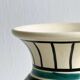 Old handmade ceramic vase, Punter style geometric ornaments.