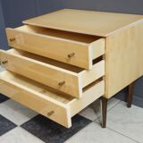 Chest of drawers blond wood 1960s