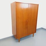 Vintage Scandinavian-style teak wardrobe from the 1960s
