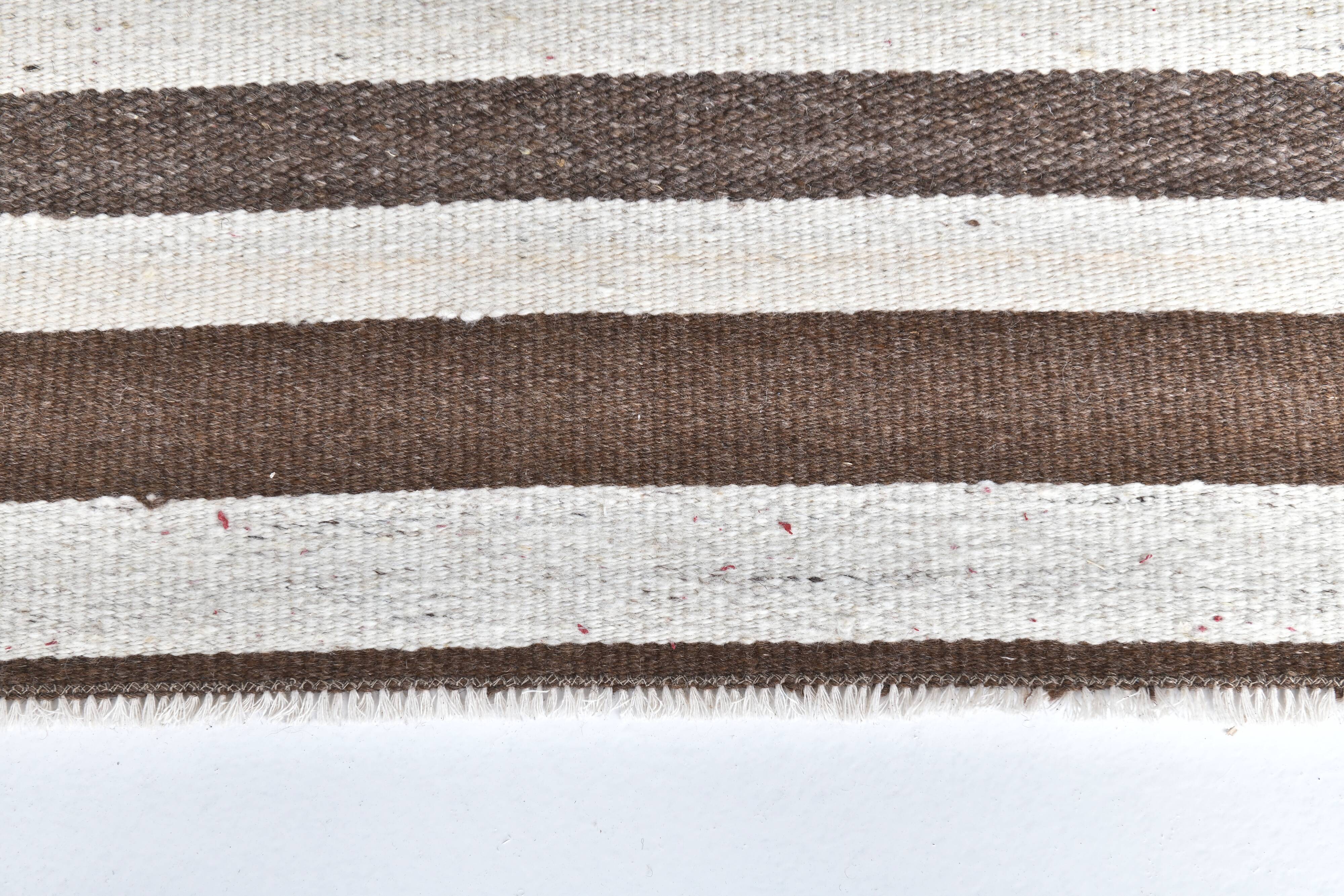 Brown beige kilim carpet, Runner kilim rug, vintage kilim natural 64x154