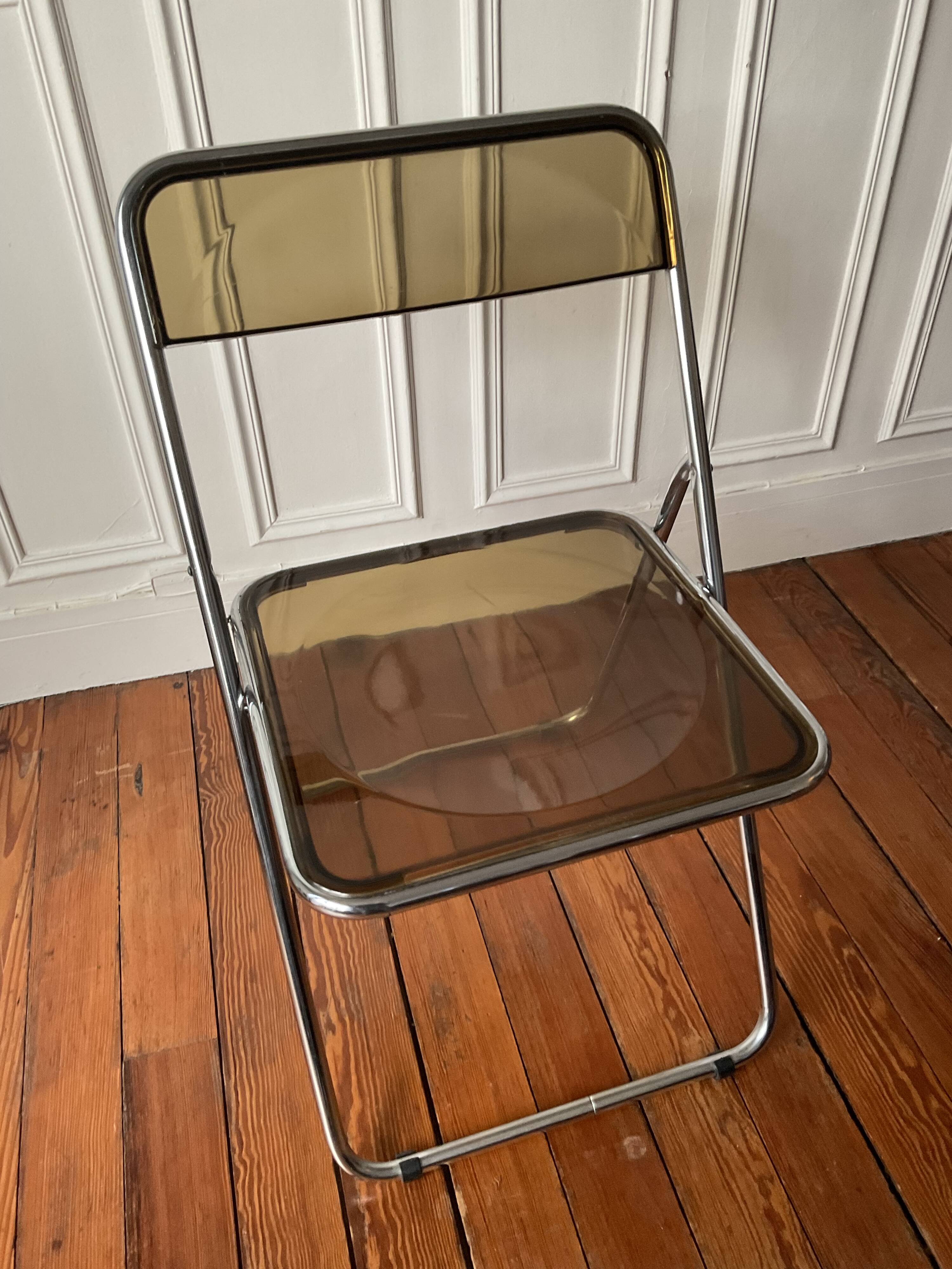 Plexiglass folding chair