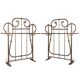 Antique 19thc victorian pair of brass coat stands c.1890
