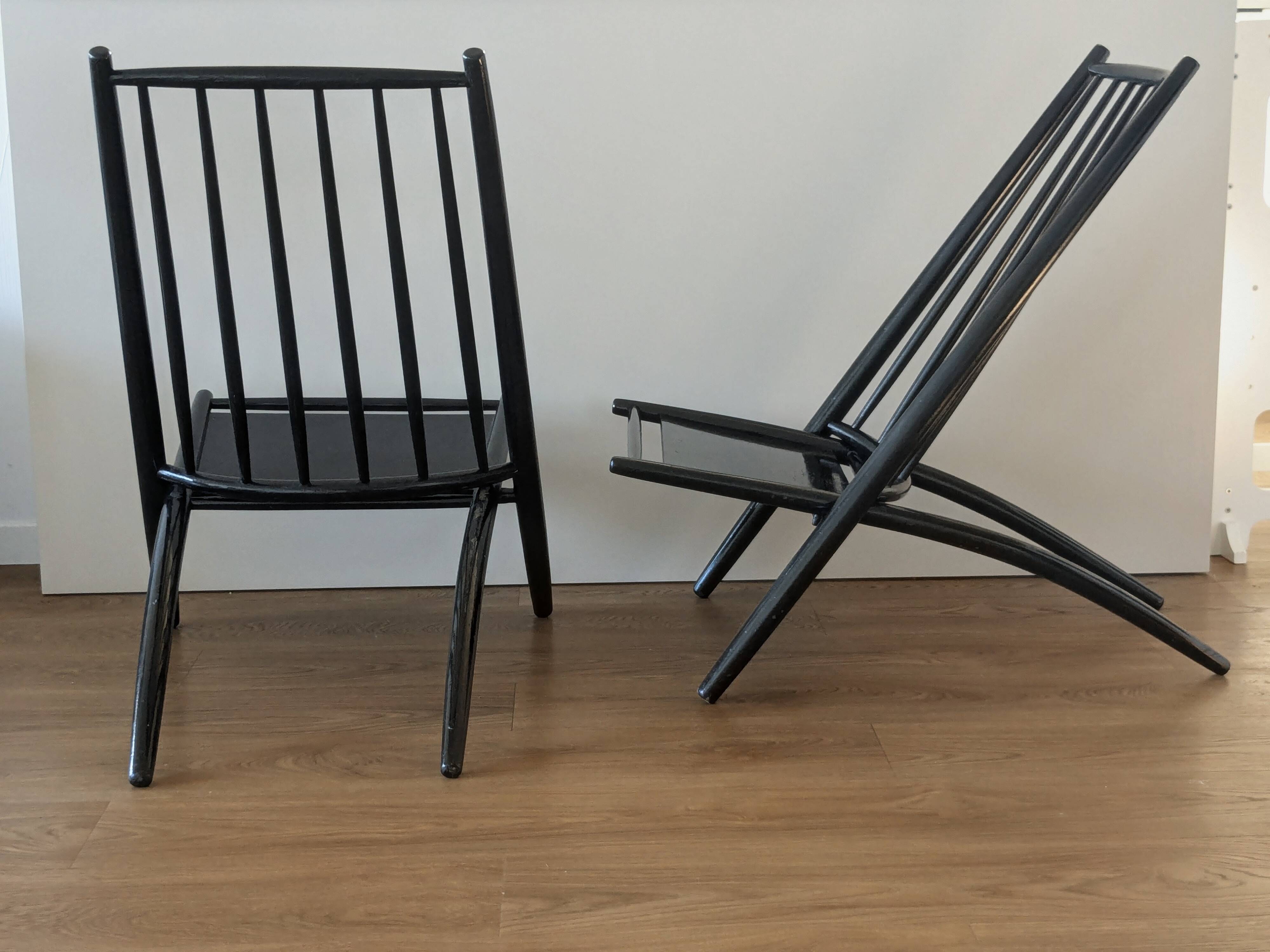 Pair of Safari Congo Chairs - Ilmari Tapiovaara - Hagafors Stolfabrik AB
