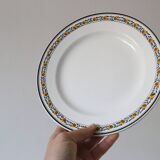 Set of 4 dinner plates, Digoin Sarreguemines, Valence model