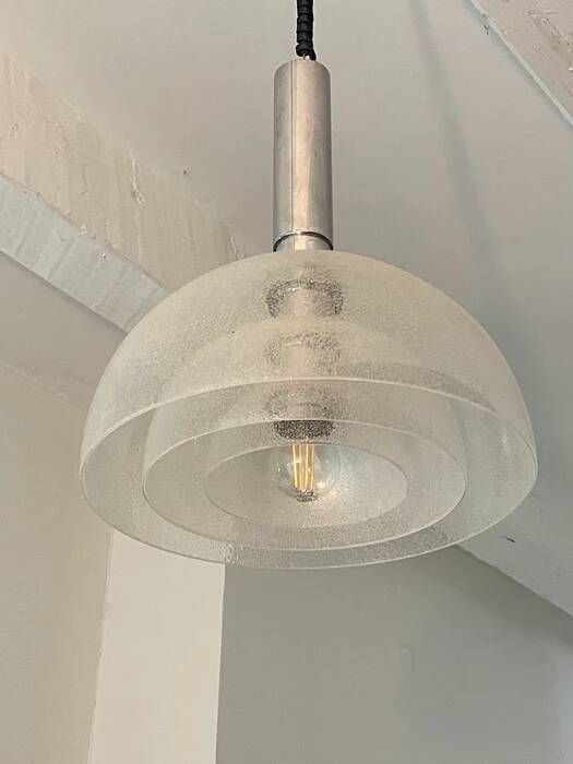 Glass pendant lamp by Carlo Nason for Mazzega, Italy 1970s