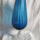 Vase Murano bleu vintage