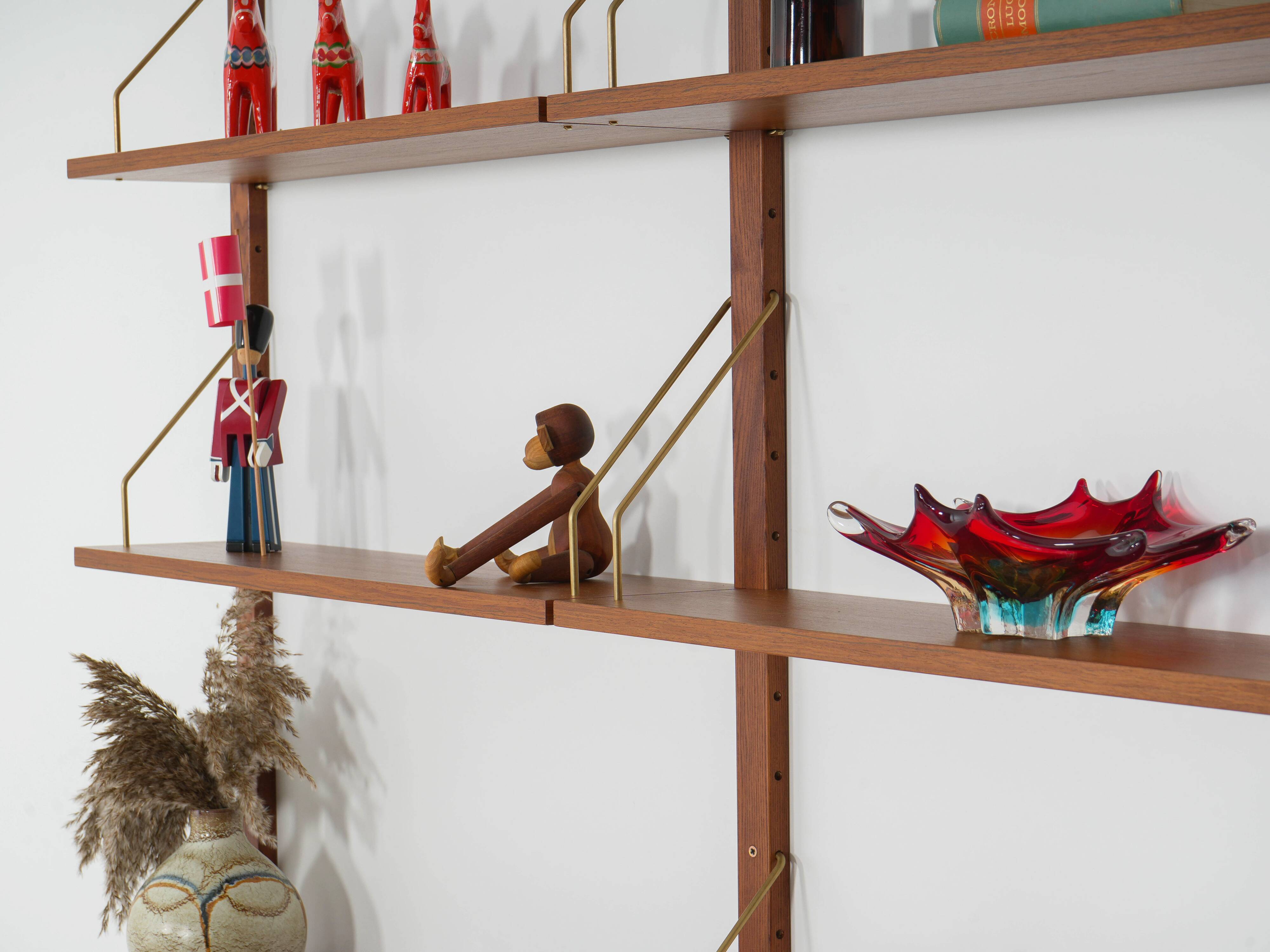 Teak bookcase PS System, Danish design, 1960s, manufactured by Randers Møbe