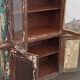 Armoire vitrée en bois ancienne patinée