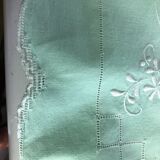 Drap bodé ancien et ses 2 taies brodées