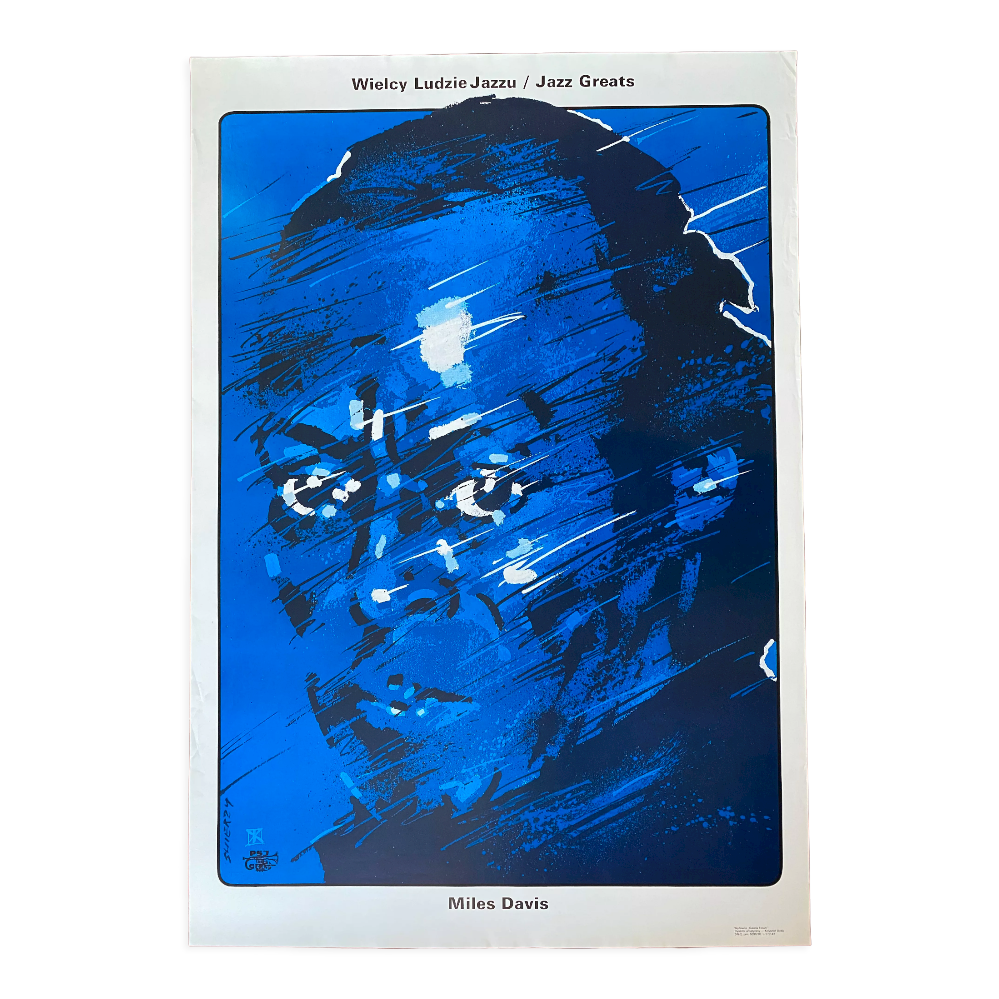 Original Polish poster "Miles Davis" Jazz 68x98cm 1990
