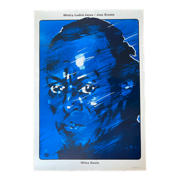 Affiche originale polonaise "Miles Davis" Jazz 68x98cm 1990