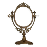 Brass table mirror