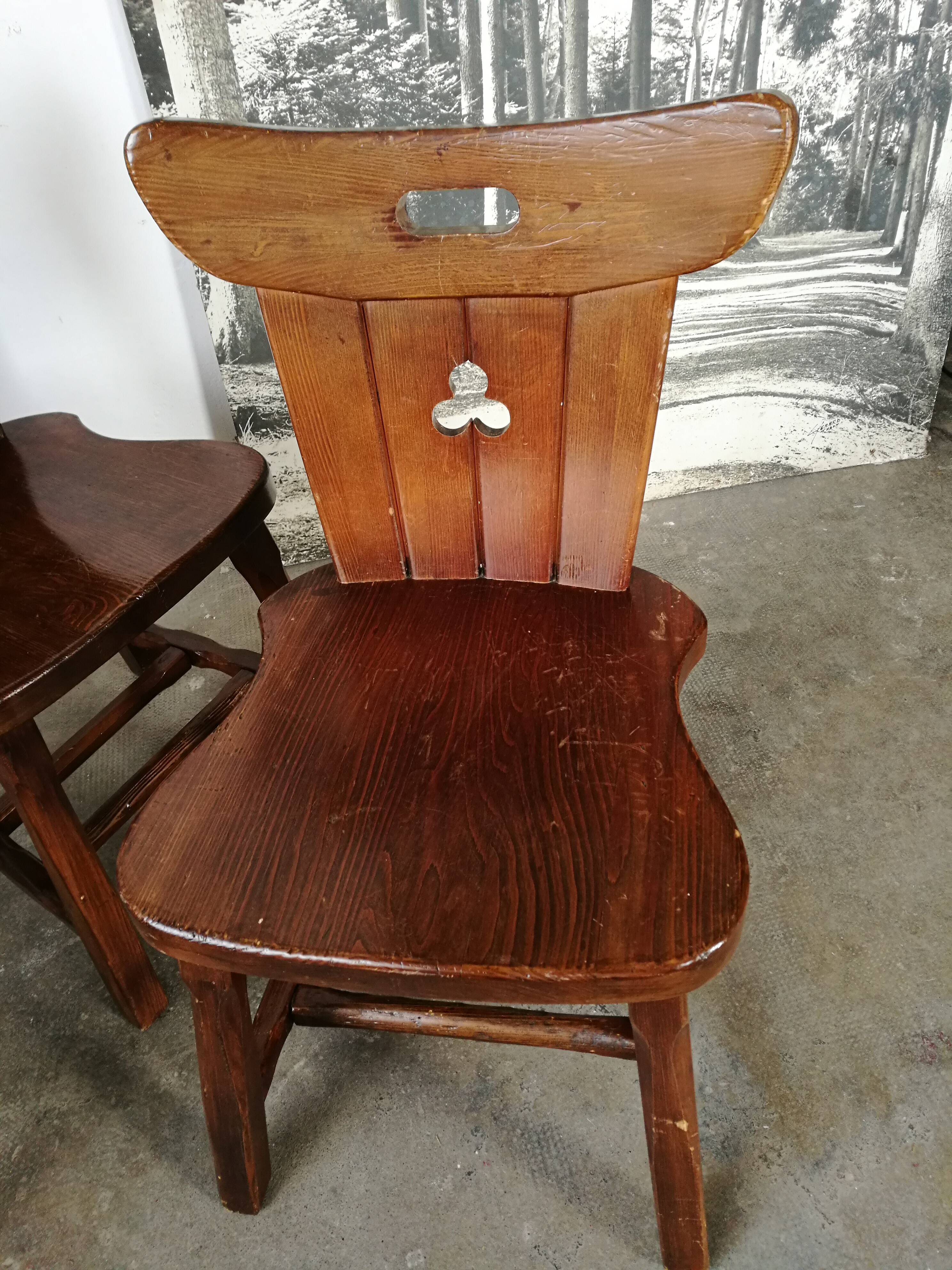 Mountain-spirit pine chairs, farmhouse