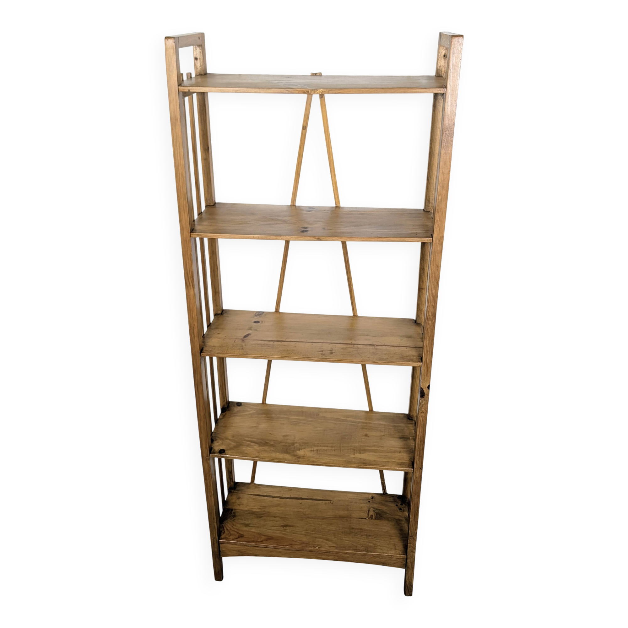 Étagère vintage en bois à 5 niveaux