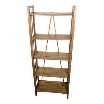 Vintage wooden shelf with 5 levels