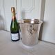 Elegant 1960s Art Deco silver-plated champagne bucket