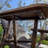 Transat chaise longue rotin