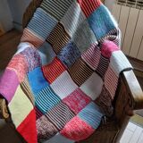 Wool patchwork blanket