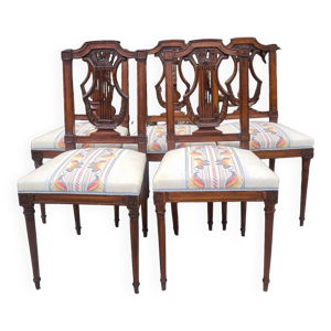 suite de 5 chaises lyres