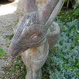 Cement donkey planter