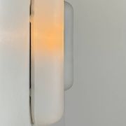 Pair of vintage oblong opaline wall lights, France 1970