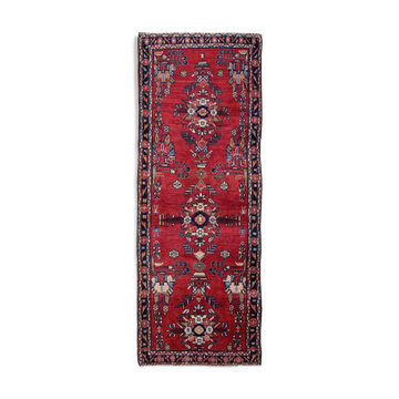 Traditional Red Persian Runner Rug Handwoven Oriental Floral Runner Carpet- 110x300cm