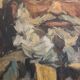 Oil on panel portrait of an old bearded man