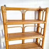 Rattan wall shelf