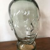 Vintage glass head jar