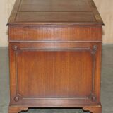 Partner desk Bevan Funnell in hardwood with leather top and gold leaf gilding.