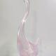 Pink Sommerso Murano glass swan by Elio Raffaeli, Italy
