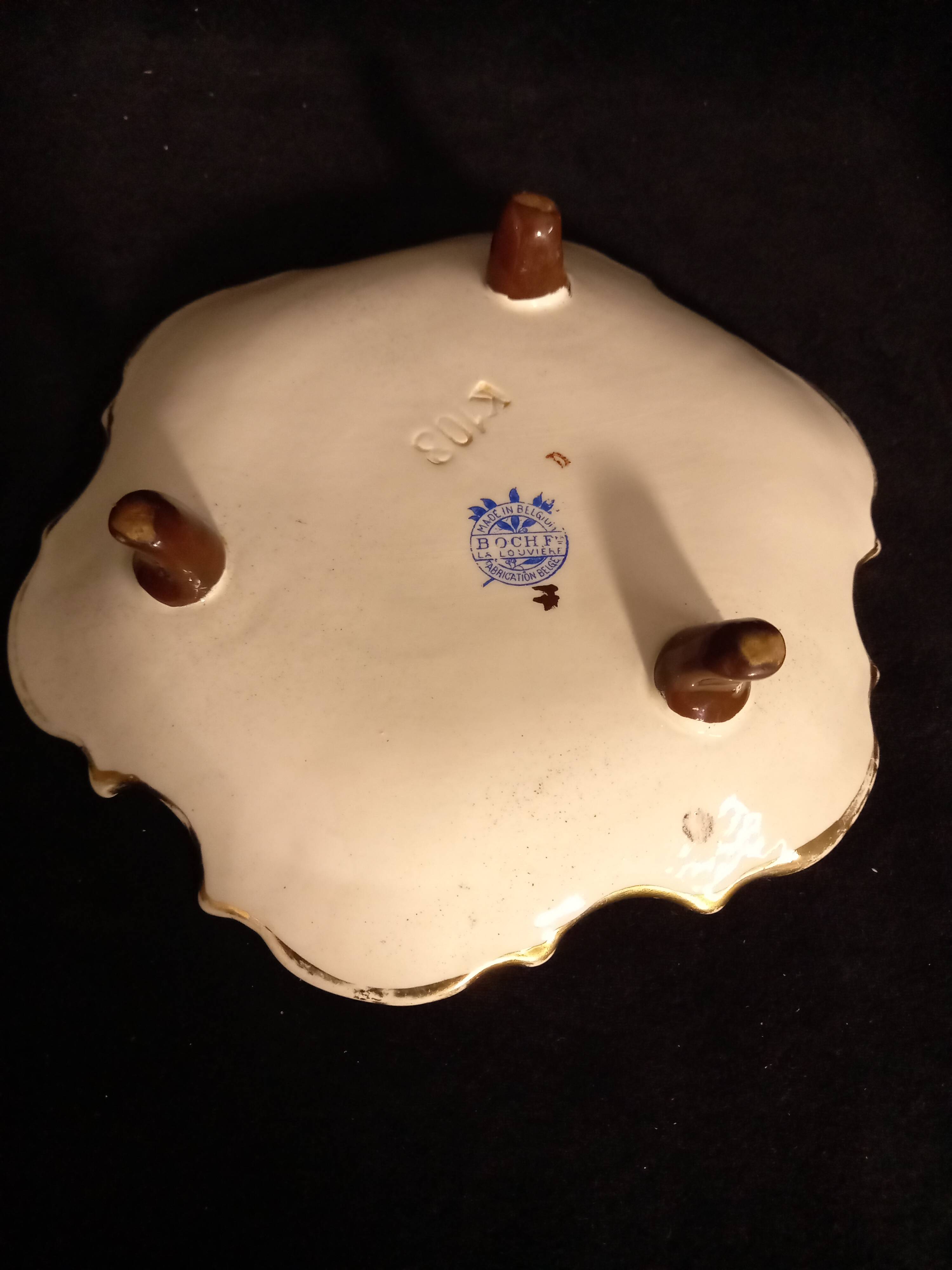 Art Deco Boch Ceramic Jug and Plate (by R. Chevalier)