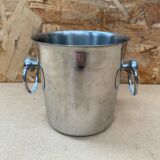 Old champagne bucket cooler couzon stainless steel france