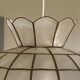 Suspension lampshade in mother-of-pearl 1950 vintage light fixture